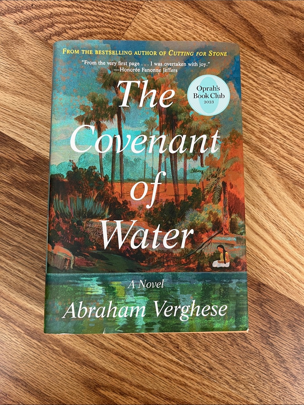 The Covenant of Water by Abraham Verghese - Teal & Orange Hardcover